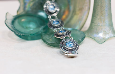 Silver 925 roman glass bracelets